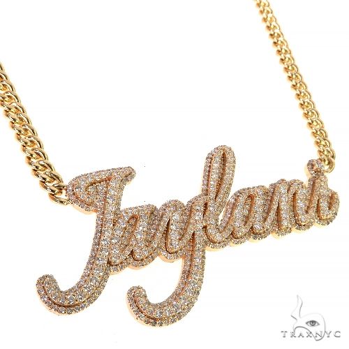 Custom Made Diamond Name Pendant 68496