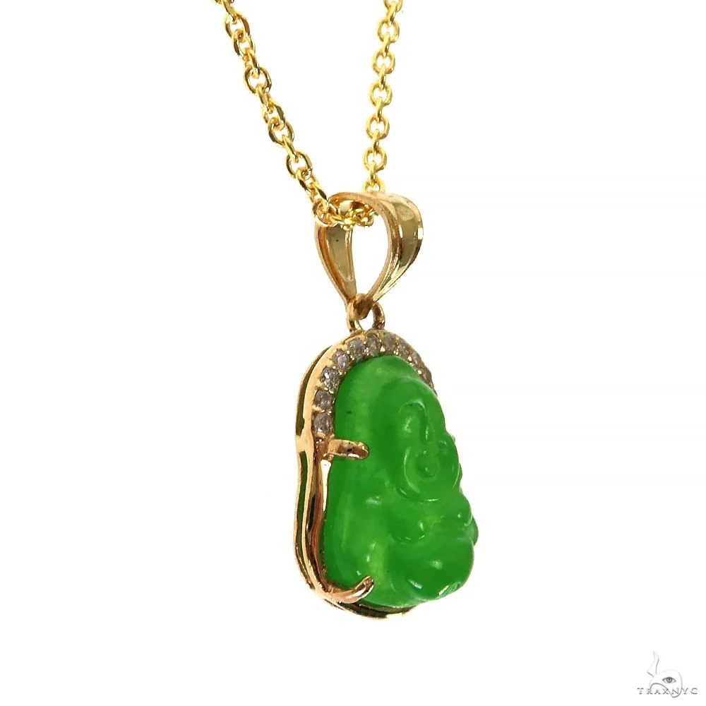Jade Stone Buddha Pendant Necklace 70055