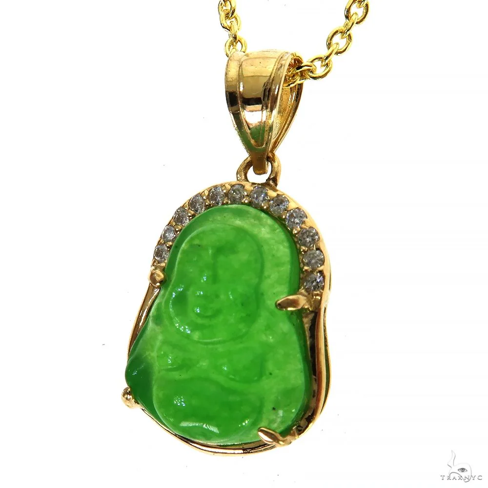 Jade Stone Buddha Pendant Necklace 70055