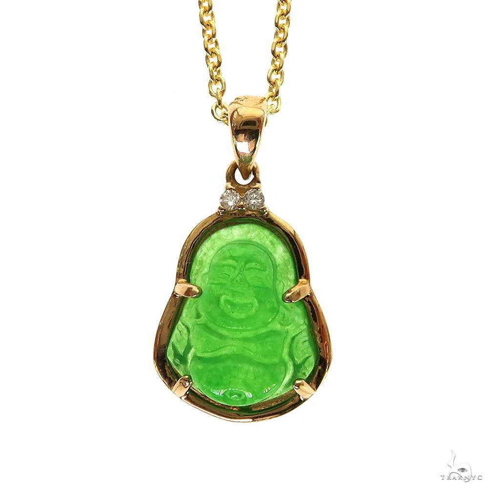 Jade Stone Buddha Pendant Necklace 70027
