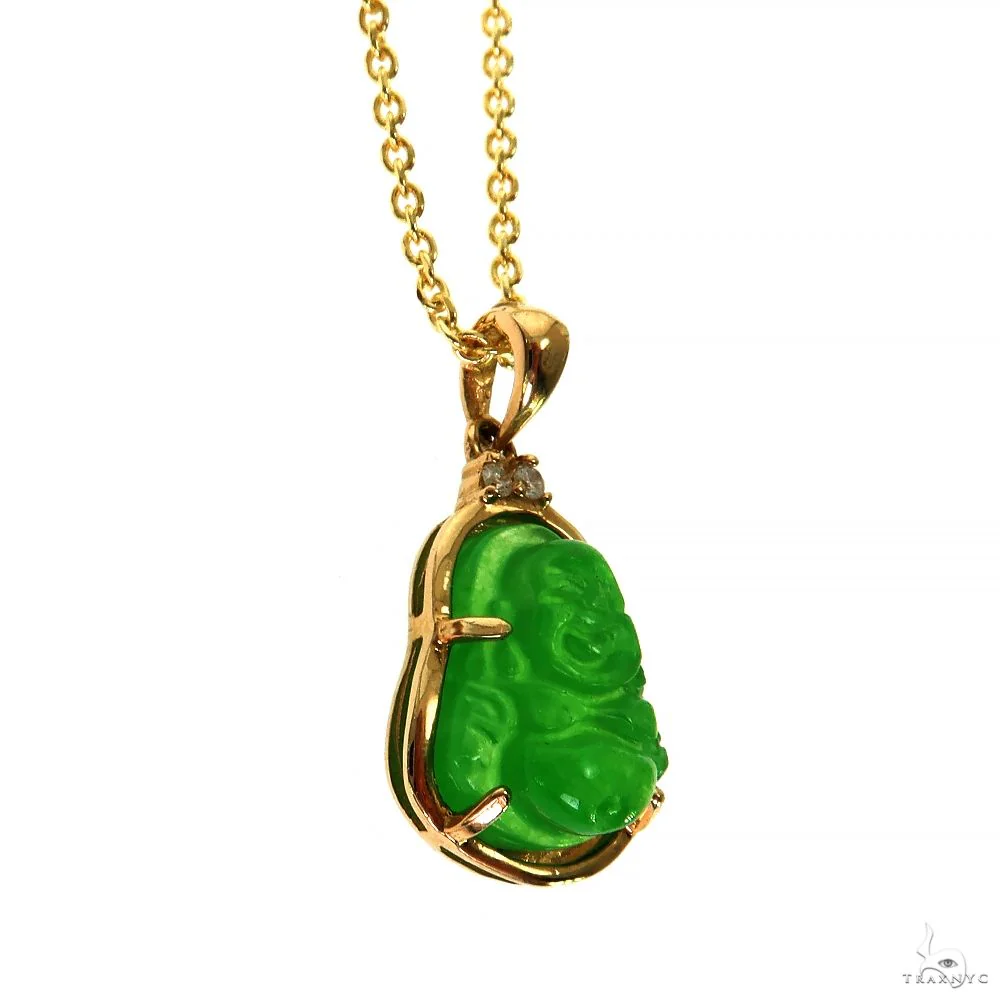 Jade Stone Buddha Pendant Necklace 70027